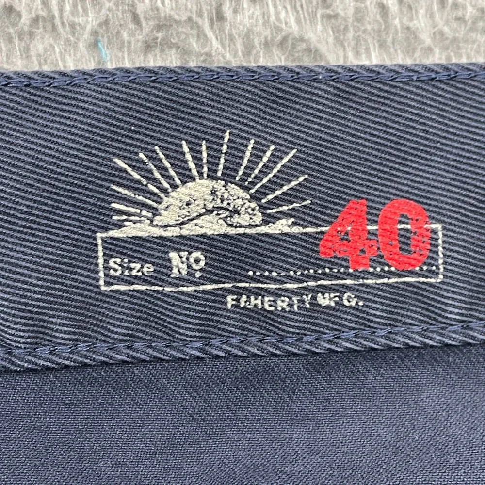 Faherty Pants Mens 40 Blue 5-Pocket Organic Cotton Stretch Straight Leg Casual - Picture 4 of 11